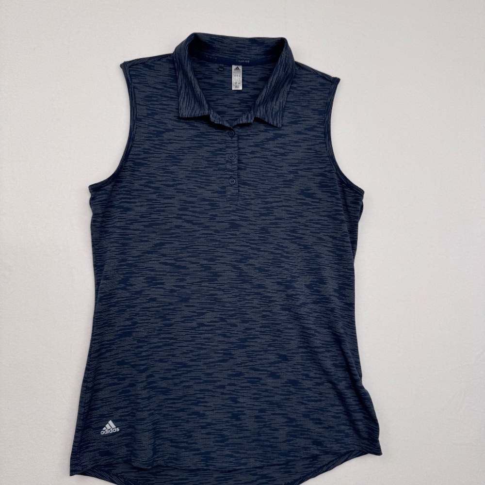 Adidas Women's space-dye sleeveless polo shirt, Medium